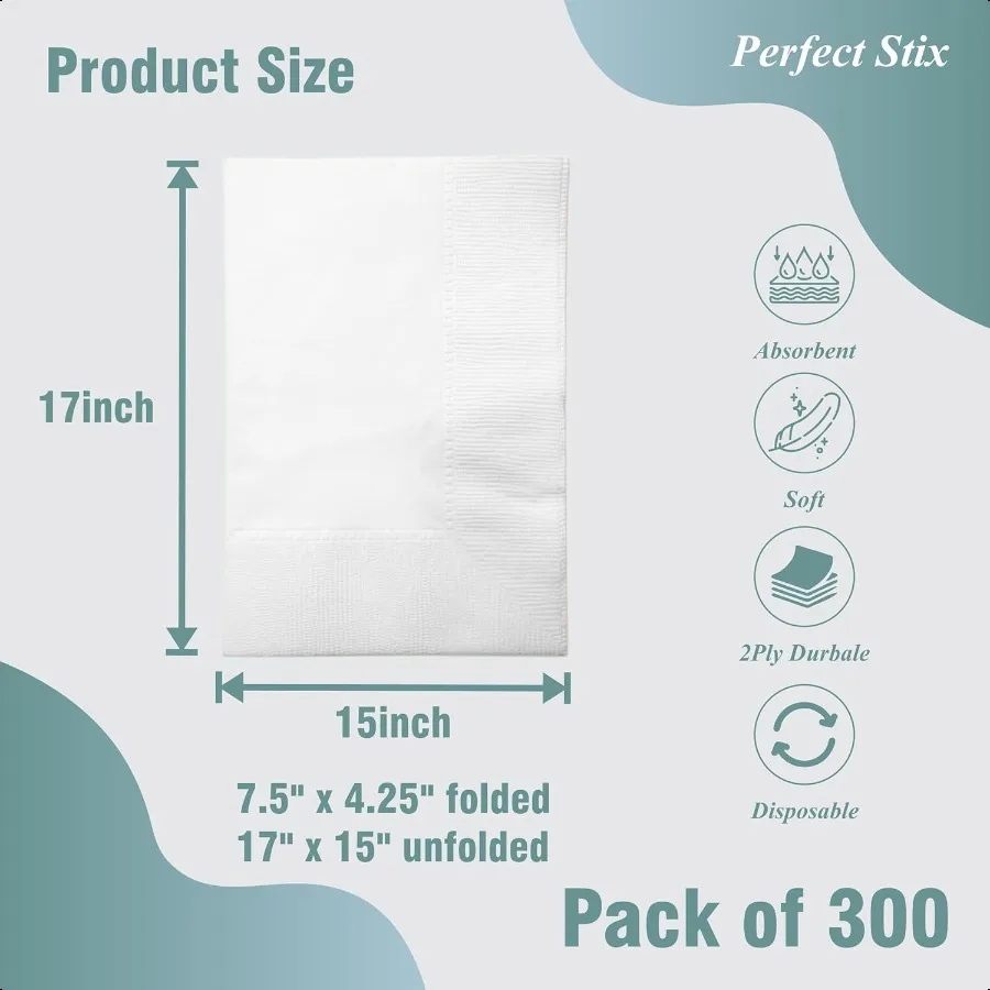 Tovagliolo per la cena bianco300 Tovaglioli per la cena bianchi a 2 strati 0,1 Altezza 17 larghezza 15 Lunghezza Confezione da 300