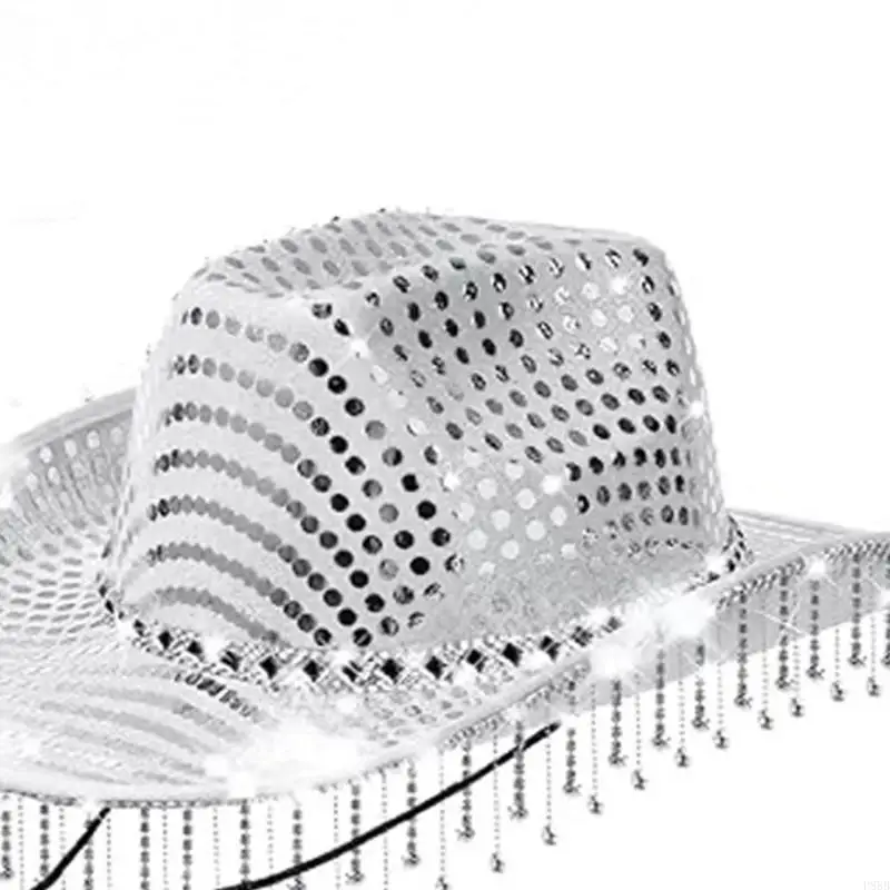 P88B Fransen Cowboy Musik Festival LED Caps Frauen Foto