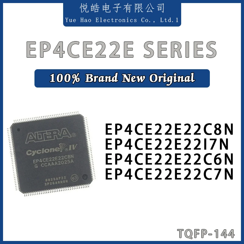 FPGA IC Chip, EP4CE22E22C8N, EP4CE22E22E22I7N, EP4CE22E22C6N, EP4CE22E22C7N, EP4CE22E22E22E, TQFP-144, CPLD