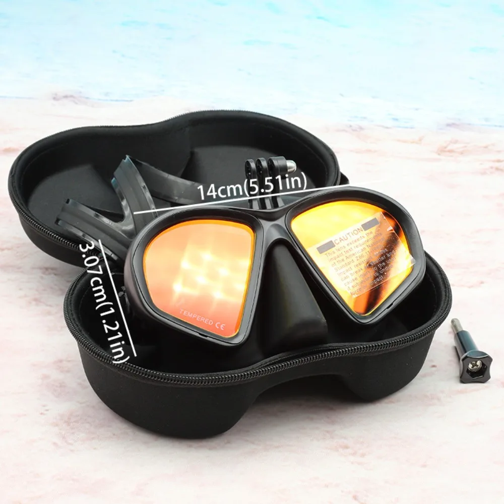 

Tempered Glass Freediving Mask J-Type Diving Mask Waterproof Diving Mask Low Volume Anti-Fog Professional Freediving Mask