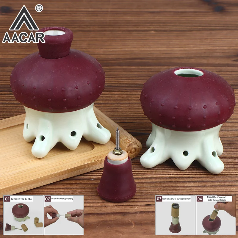 

Керамическая горелка для моксотерапии головы: тепловой массаж меридианов, акупунктура, облегчение головной боли, улучшение сна, уход за здоровьем