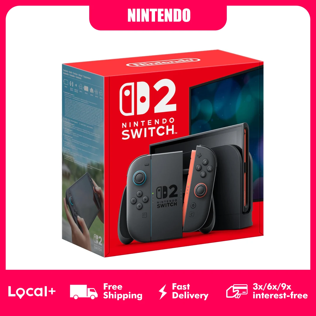 Console Nintendo Switch 2 avec 2 manettes Joy-Con, écran tactile de 7,9 pouces, stockage interne de 256 Go, TV, table, portable, 3 modes de jeu