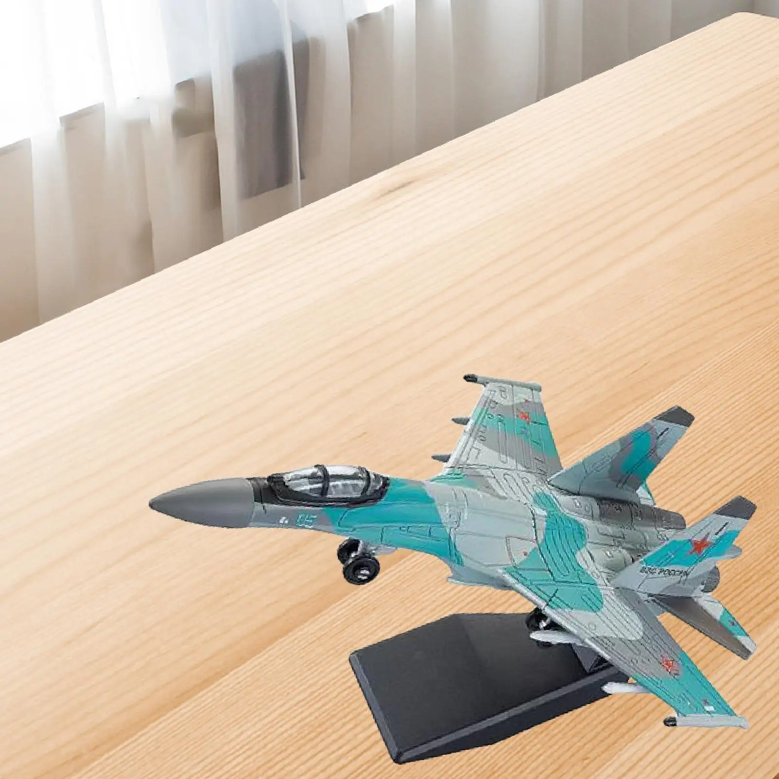 1/100 SU35S Fighter Model Kit Fine Motor Skills for TV Cabinet Living Room