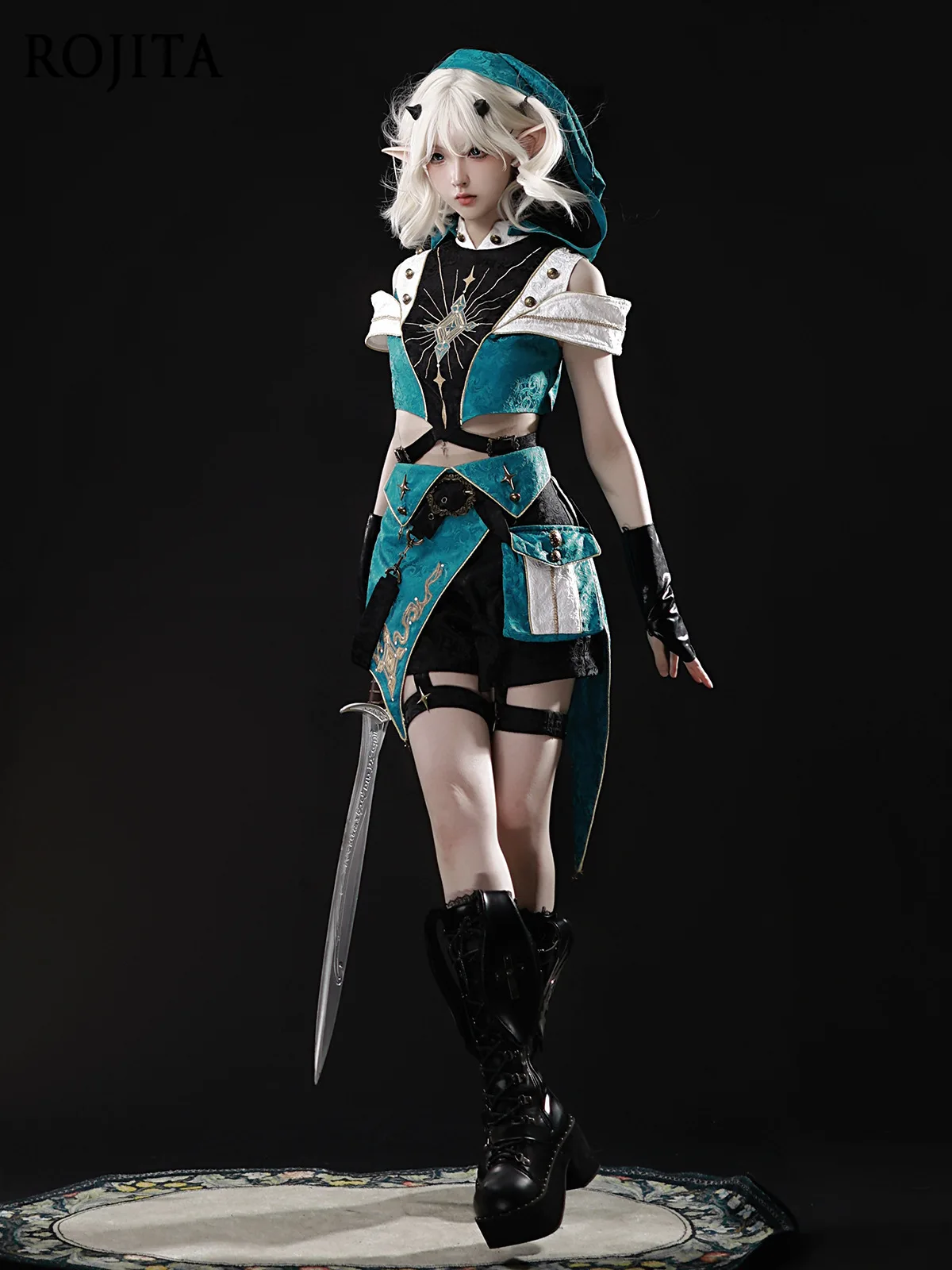 

Traveler's Outfit Original Lolita Gothic Punk Subculture Gothic Western Fantasy Prince Costume Set Top + Shorts Two-Piece Sets