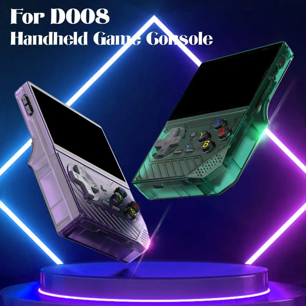 For D008 Handheld Game Console Portable Retro Arcade Game Console 3.5 Inch IPS Screen  L/R Button Design 10,000 Classic Games