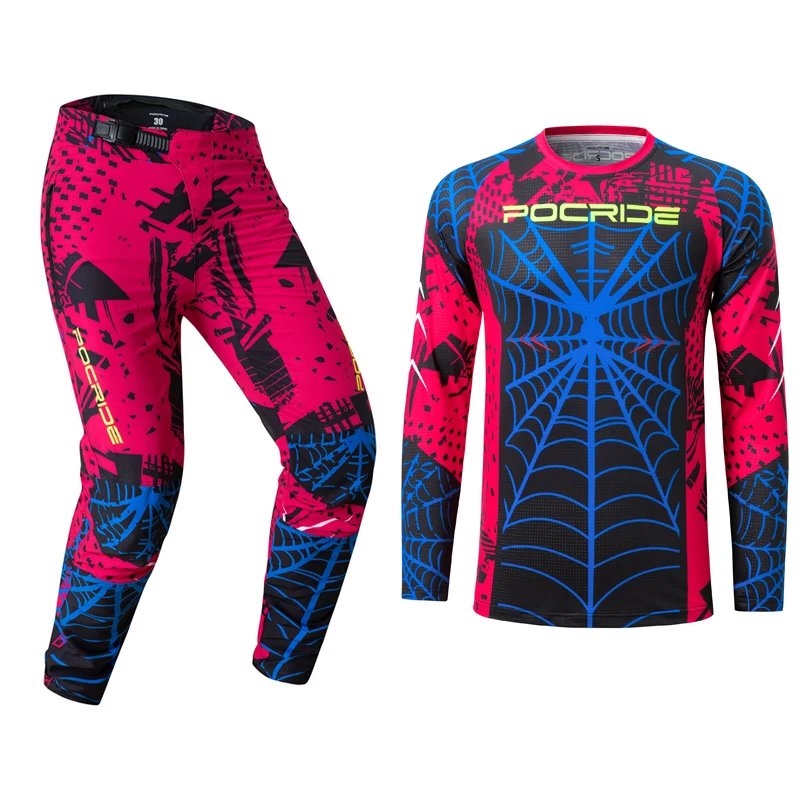 Youth Kids DH MTB BMX ATV Enduro BMX Racing Pump Track MX Motocross Mountain Bike Cycling Downhill Dirt Bike Jersey Pants Sets