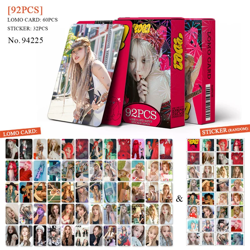 92pcs/set KPOP GIDLE New Album YUQ1 Solo LOMO Card SONG YUQI(G)I-DLE Girl Collection Gift Postcard Photo Card MINNIE SHUHUA