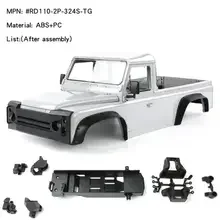 RC Dream RD110 Wild-Defender 324mm Hard Rc Shell - ترقية لاقط كابينة واحدة ببابين لـ TRX4/TRX-4 Defender Bronco