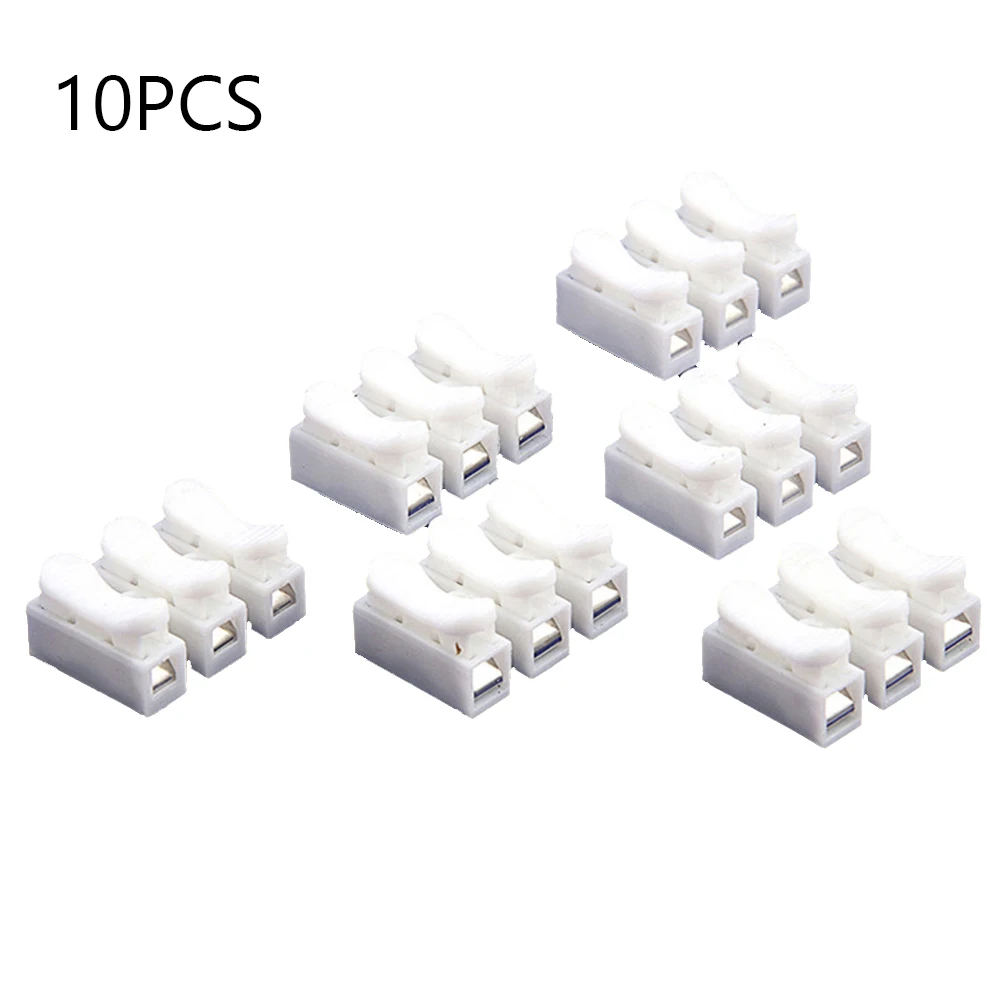 10pcs Wiring Clip Wire 2/14 Hole Transparent Block Clamp Connector Fix Good insulation Household Kit Push-in Quick Fix