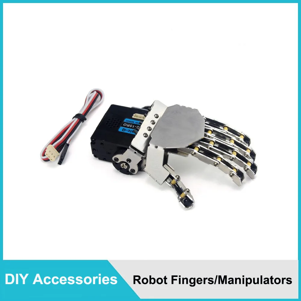 Manipolatore di dita umanoide cinque dita antropomorfo Kit di montaggio per mano sinistra/destra con Servo per Robot bipede non assemblaggio fai-da-te