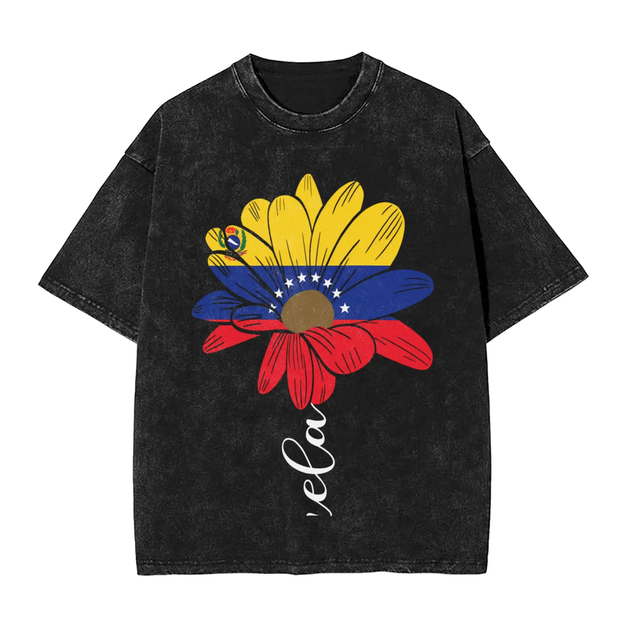 

Футболка из Венесуэлы, летняя футболка в стиле Y2K, ретро-футболка из хлопка, футболка в стиле Харадзюку для мужчин, футболка с короткими рукавами и принтом
