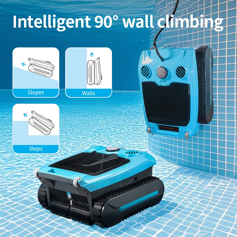 Smart Pool Robotic Cleaner Swimming Pool Vacuum Cleaning Wall Climbing Pool Robot Cleaner