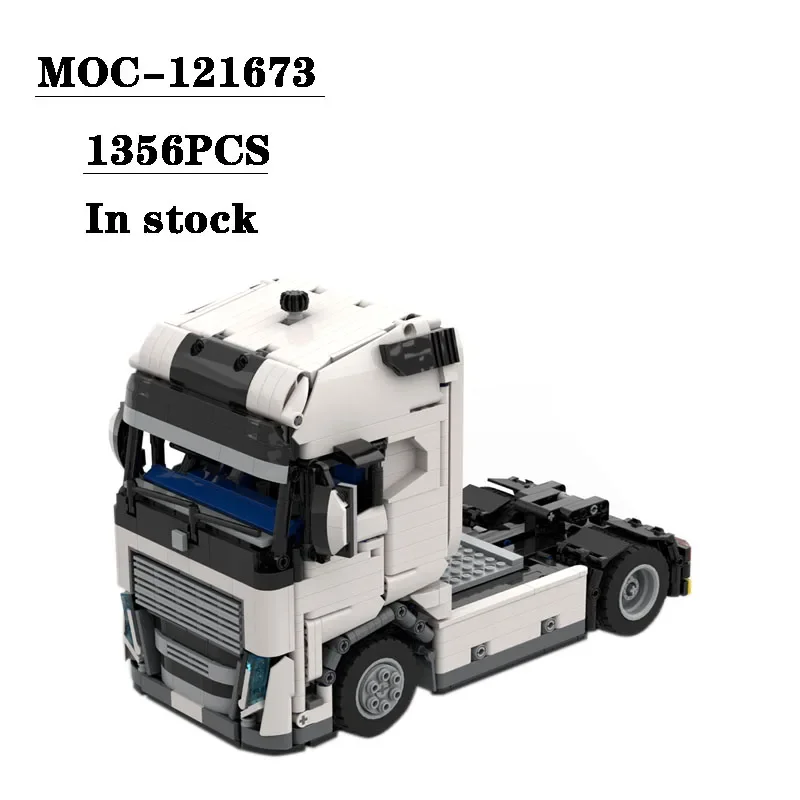 MOC-121673 Block Compatible with Classic Truck Front Semi-trailer Model 1356PCS Children's Block Toys, Birthday  Christmas Gifts