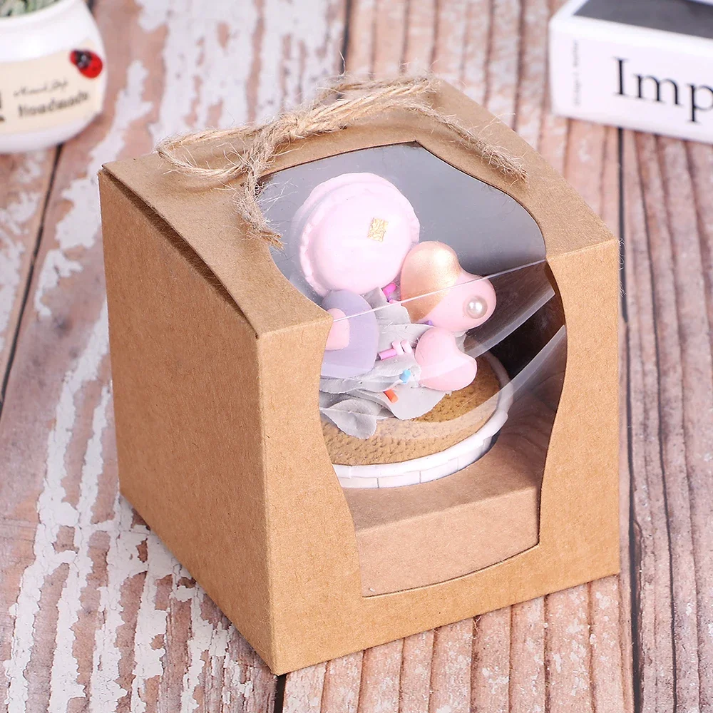 48 Pcs White Cupcake Boxes and packaging with Window and Inserts, Individual Cupcake Containers Holders for Wedding Baby Shower