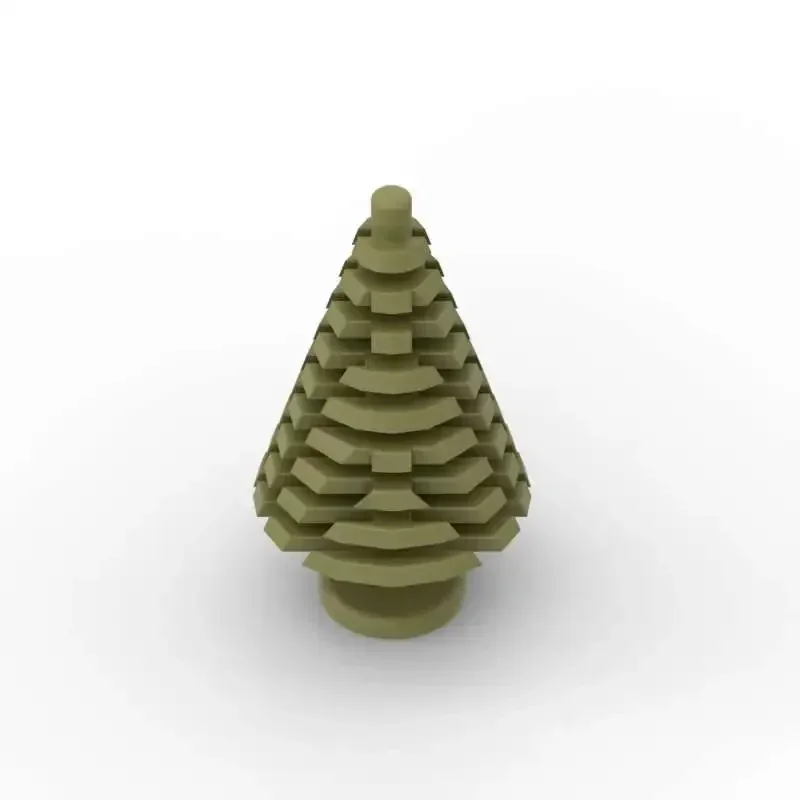 Moc 10 pçs natal grande pinheiro quebra-cabeça partícula 3471 blocos de construção kit floresta verde planta tijolos brinquedos presente natal dropshipping