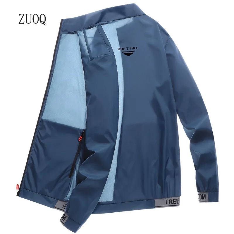 

Hot Sale New 2025 Men's Sunscreen Jacket Solid Silk Fashion Thin Zip Windbreak for Man