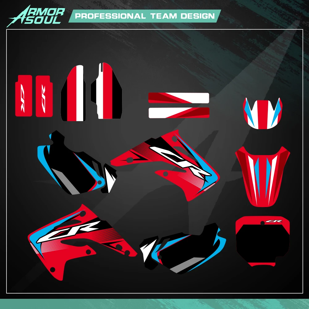 Zestaw NAKLEJEK Z TEAM GRAPHICS i TŁA do Hondy CR85R CR85 2003-2009 2010 2011 2012 CR 85 85R