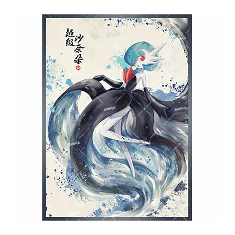 

60 шт./компл. чернила Gardevoir, матовая матовая отделка, рукав для карт PTCG, коллекция аниме, защитный чехол для карт, подарочная игрушка 66*91 мм