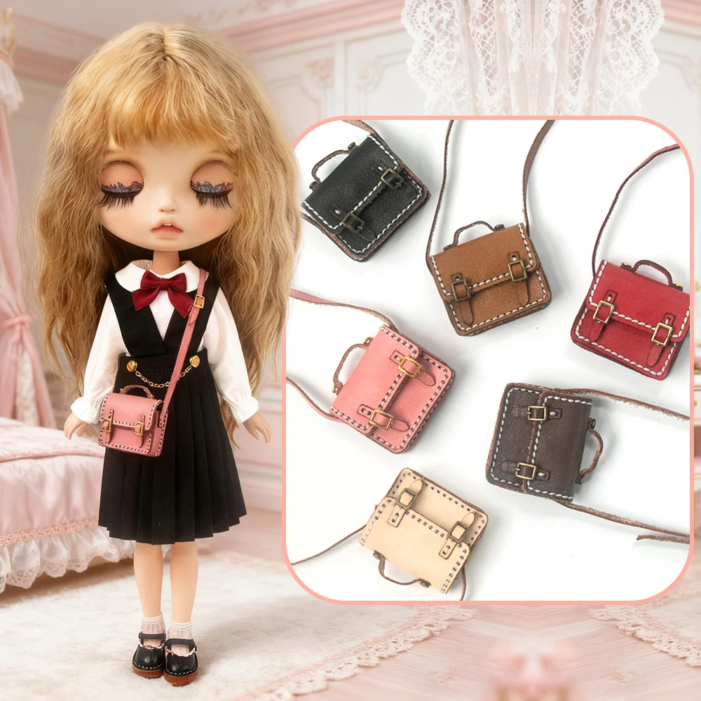 ใหม่ 1/6BJD ตุ๊กตากระเป๋ากระเป๋าถือ Messenger กระเป๋า Retro Pack สําหรับ 30 ซม.,Ob22, OB24, Ymy, Licca, azones, Blyth ตุ๊กตาอุปกรณ์เสริมของเล่น