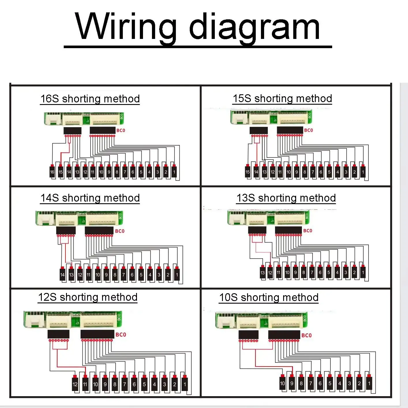 JBD11S 12S 13S 14S 15S 16S 17S الذكية BMS 60A 36-60V BMS مع UART لحزمة بطارية LiFePO4 الكهربائية جولف مركبة كهربية لتقوم بها بنفسك