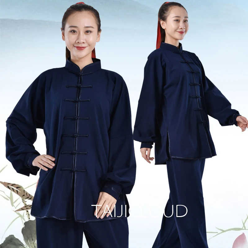 

Women's Warm Autumn and Winter Tai Chi Practice Outfit, Men's Kung Fu Group Performance Costume