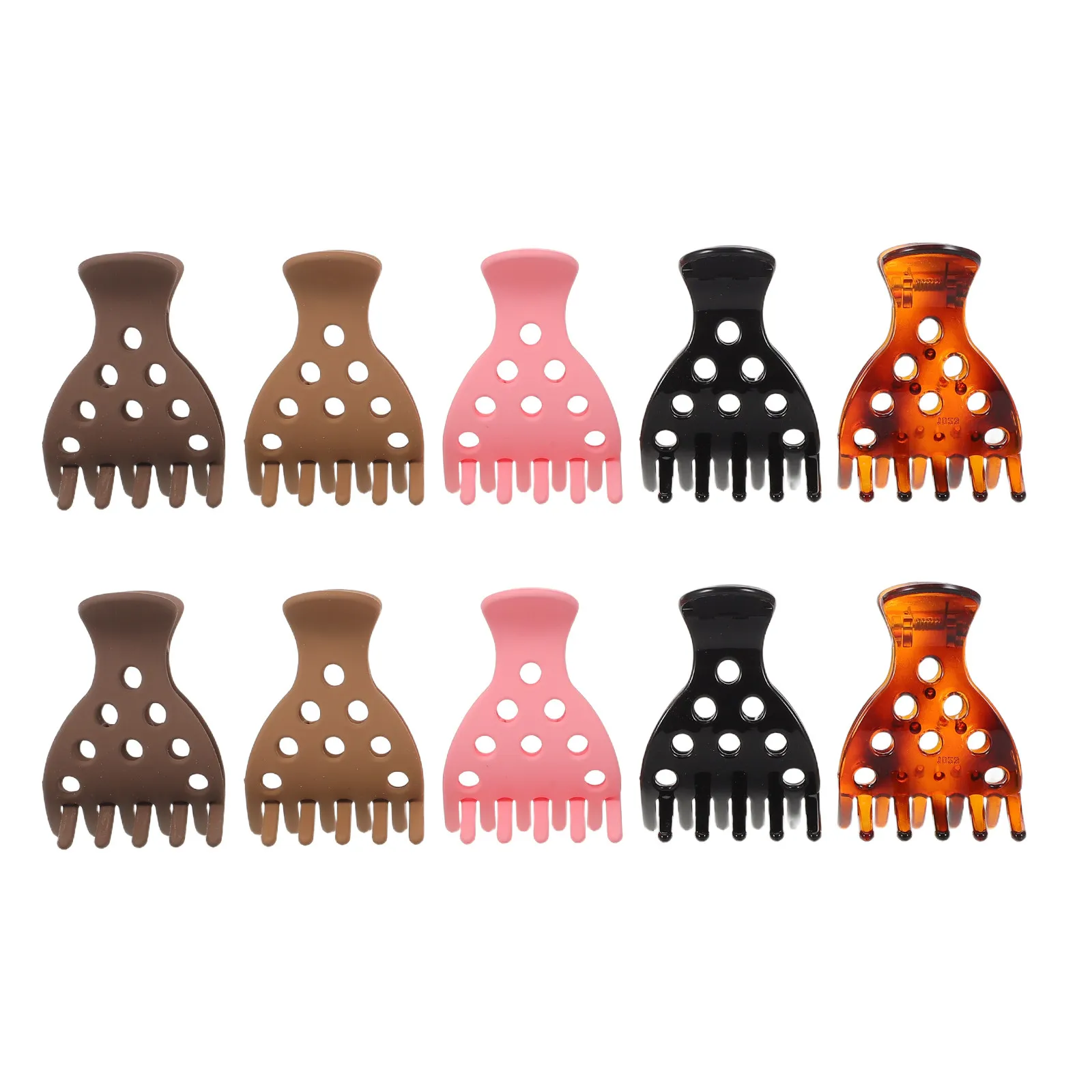 

10Pcs Pastel Strawberry Claw Clips Heatless Root Lifter Volumizing Shark Hair Claw for Updo Bun Ponytail Styling No Dent Comfort