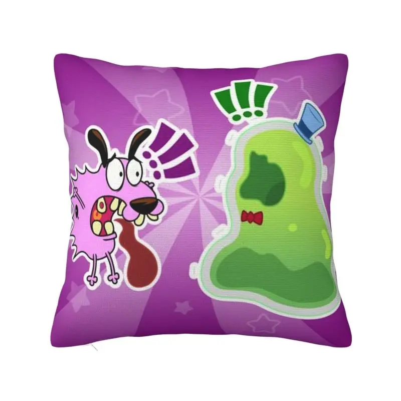 Custom Nordic Style C-Courage The Cowardly Dog Throw Pillow Cover Home Decor Square Cushion Cover Pillowcover for Living Room