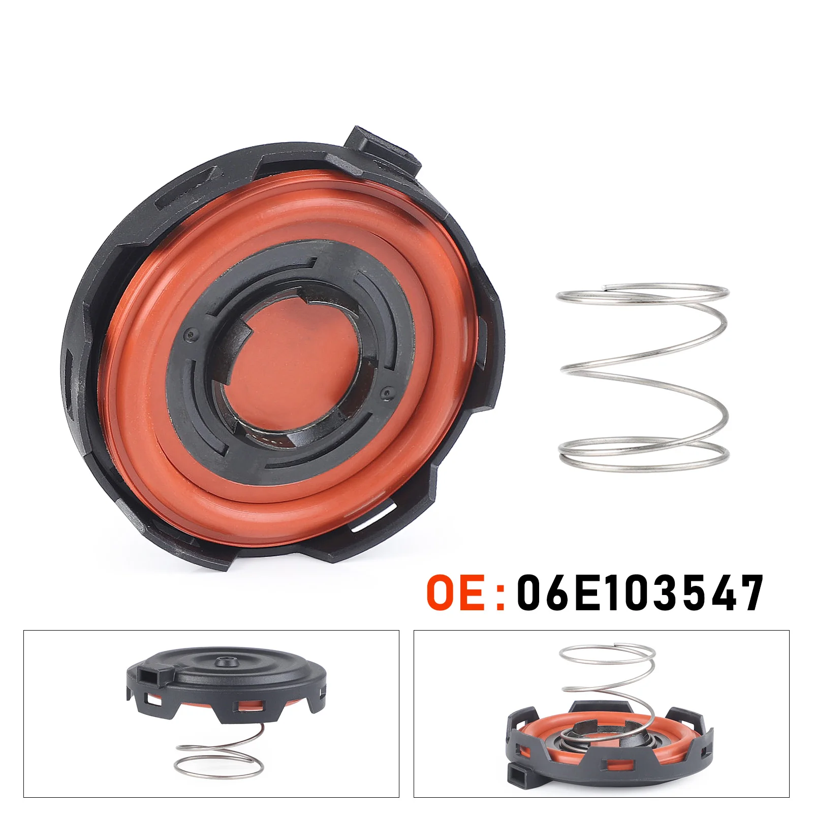 

6E103547Q 06E103547S 06E103547H Black 3.0T PCV Valve Oil Separator Rebuild kit For Audi 3.0T Used 2009-2017 S4 S5 A6 A7 Q5 Q7