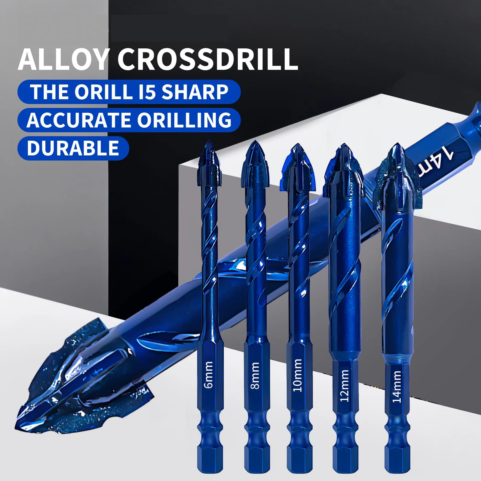 

3/4/5/8pcs Sharp Wear Resistant Serrated Drill Bit Set Upgraded Serrated Masonry Industrial Household Drill Bit Easy Drilling