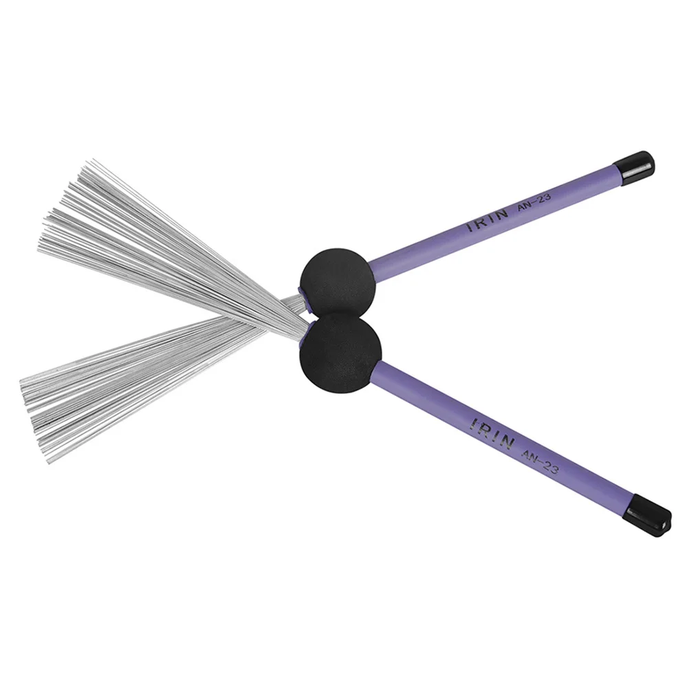 

1Pair Steel Wire Drum Brush Telescopic Professional Percussion Tool for Drummer Youth Bands Durable Reliable Drum