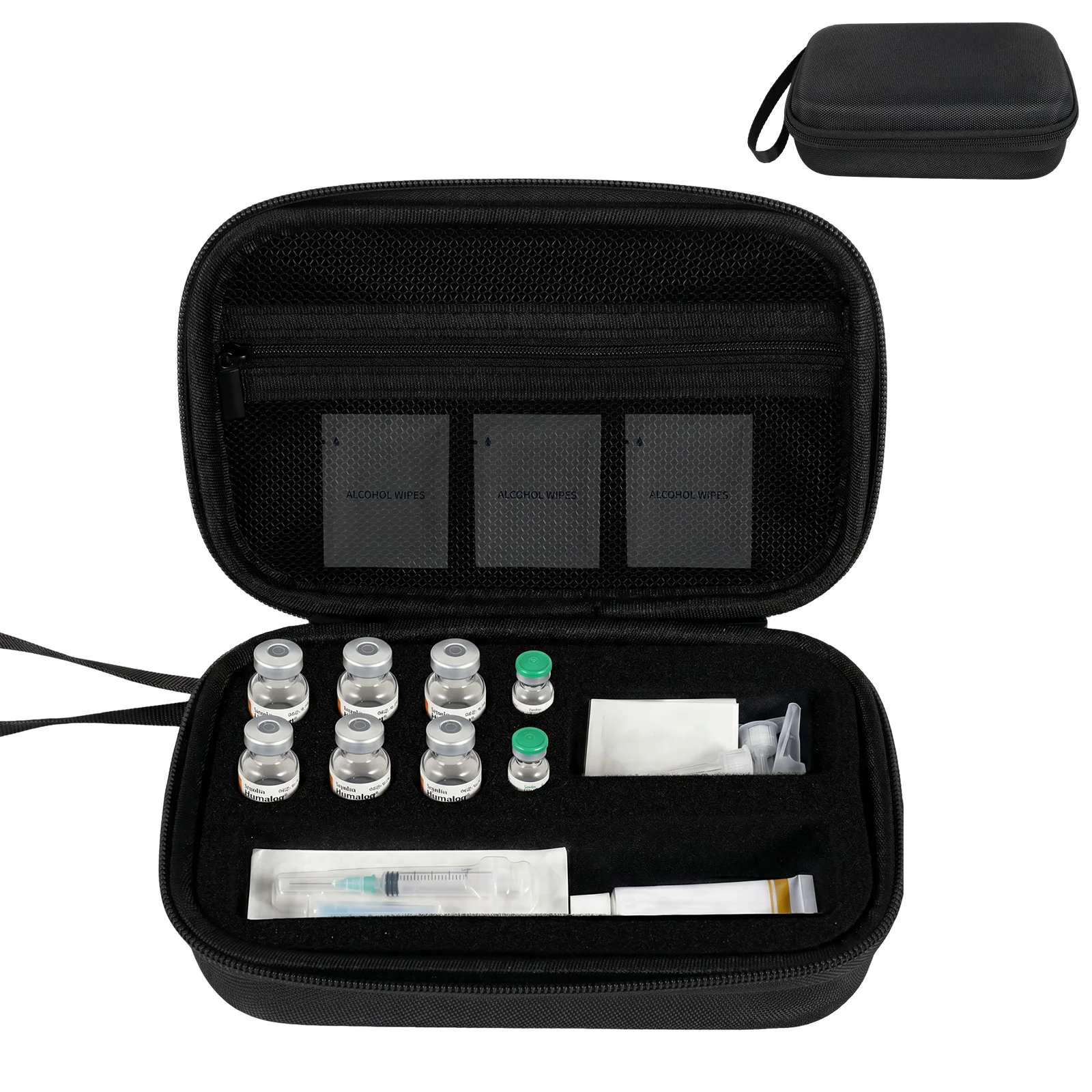 1/3/5/10ML Insulin Vials Storage Case Waterproof Portable Peptide Organizer Bag Travel Insulin Storage Box for Fridge Freezer