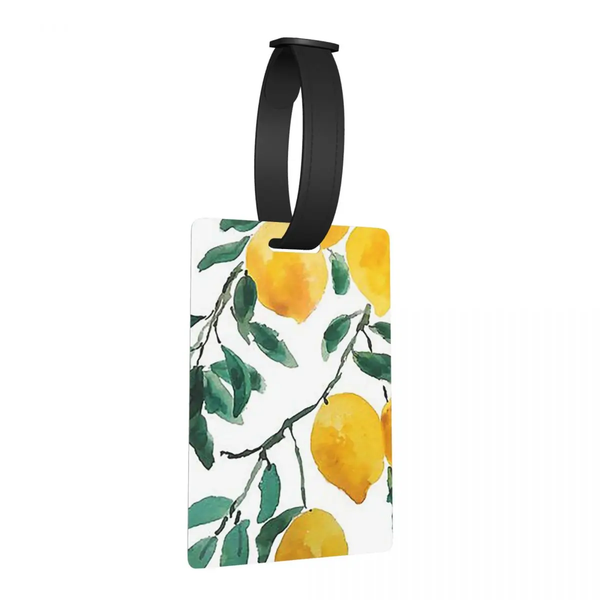 

Hand Painted Yellow Lemon Watercol Luggage Tags Suitcase Travel Fashion Baggage Boarding Tag Label Holder ID Name Address