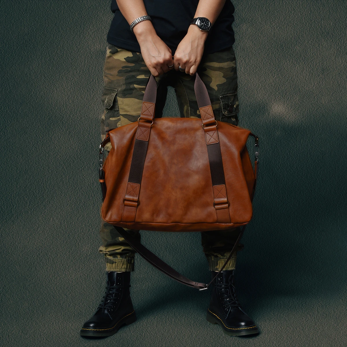 

Simple vintage first layer cowhide men's travel bag organizers designers handmade genuine leather large-capacity fitness handbag