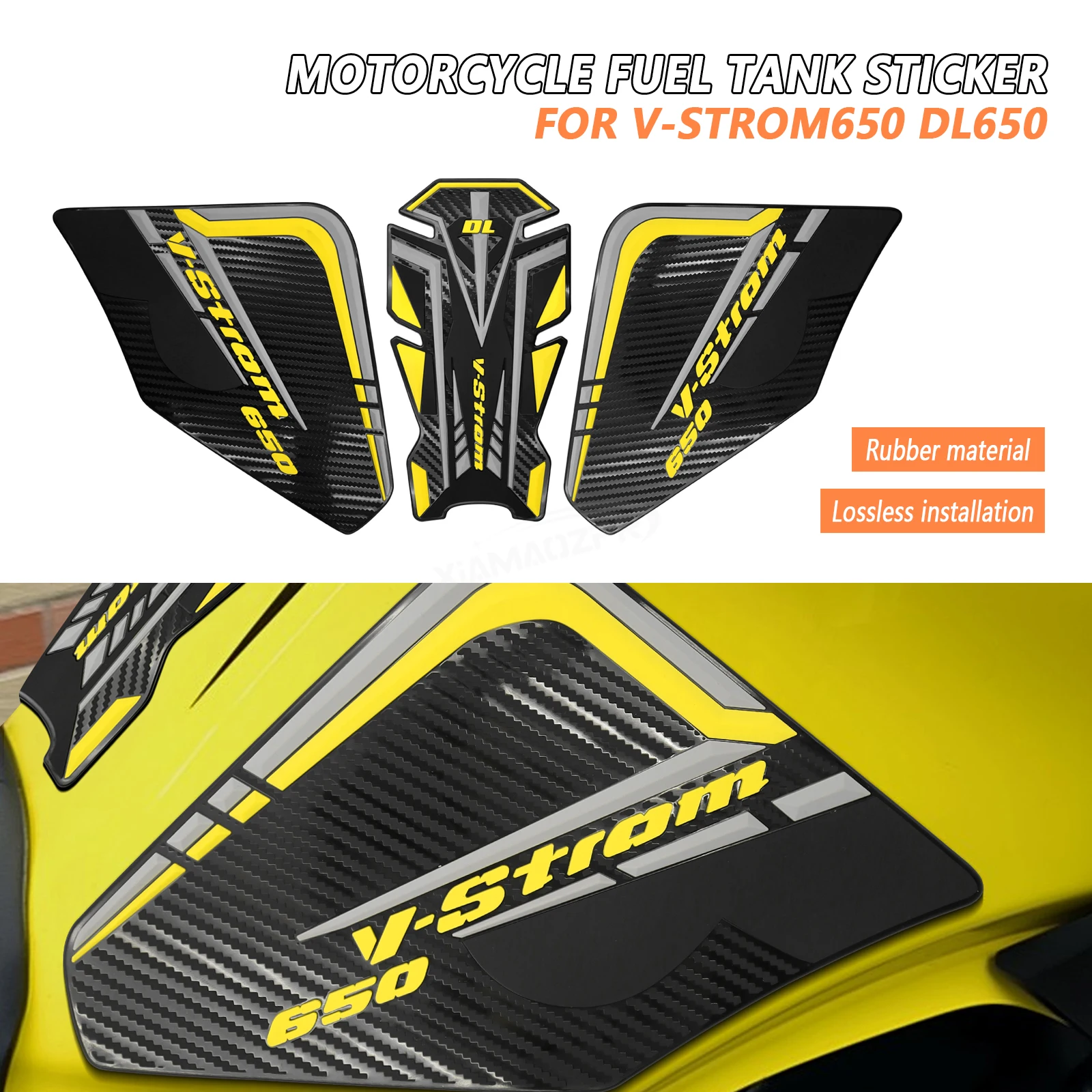 

For V-STROM 650 V-Strom 650 DL650 2017-2023 New Tank Traction Pad Side Gas Knee Grip Protector Anti slip sticker Motorcycle