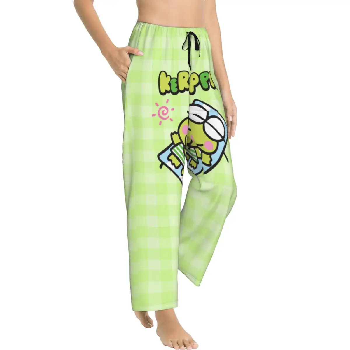 

Sanrio Frog Keroppi Womens Pajama Pants Relax Comfy Lounge Pants Sleep Bottoms