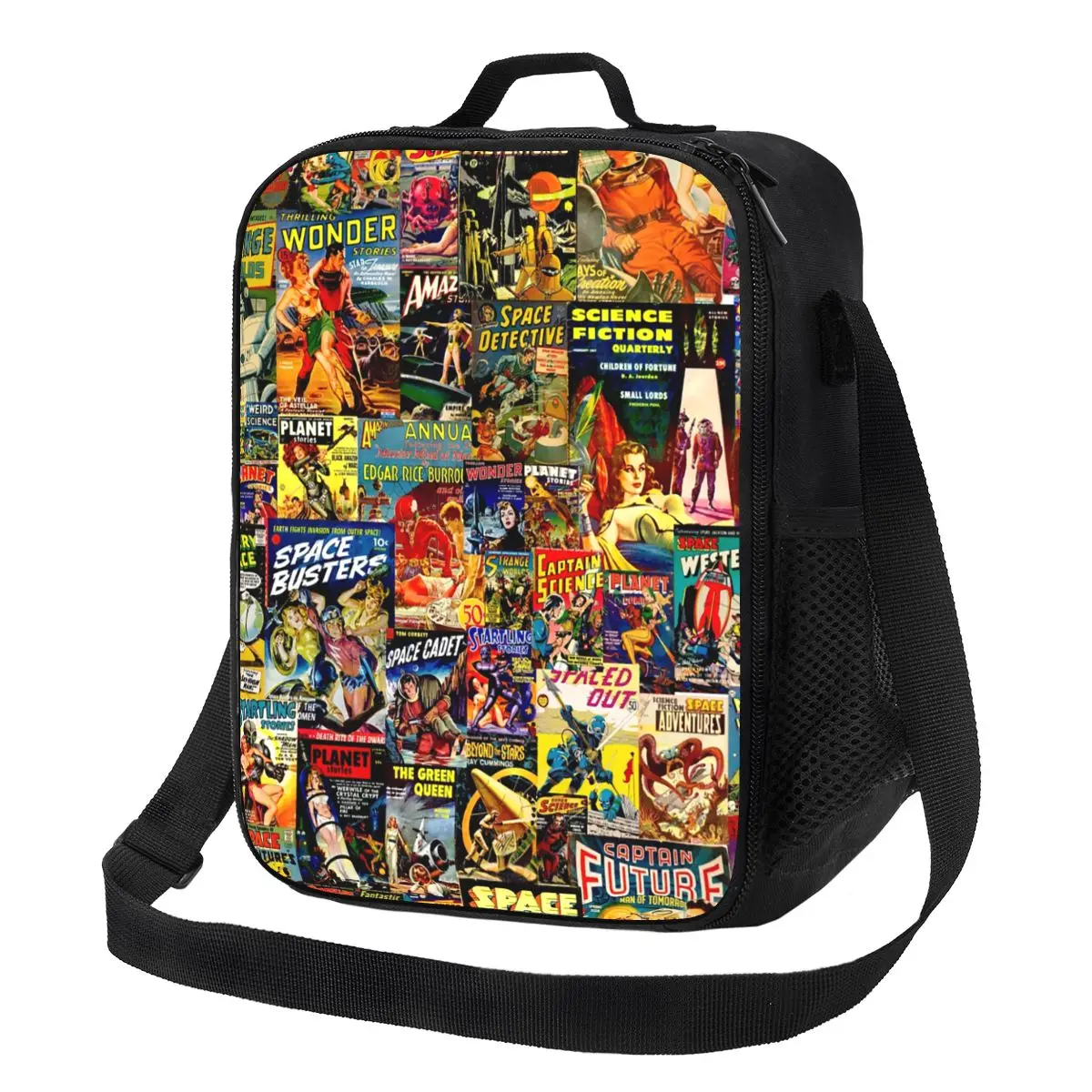 مخصص خارقة الكرتون أنيمي فيلم المحمولة علب الاغذية مانعة للتسرب الخيال العلمي الهزلي الكولاج برودة الغذاء الحراري معزول حقيبة الغداء #2