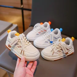 Children's Spring and Autumn Sports Board Shoes Kids Boys Trend Breathable Sneakers Basketball Shoes Grils All-match White Shoes