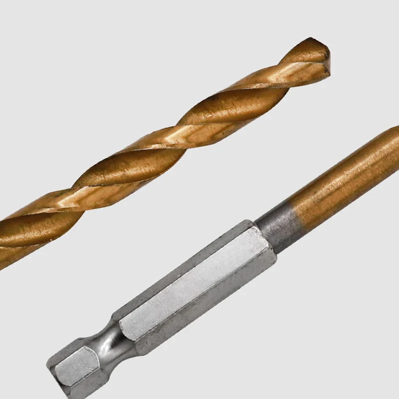 13 pezzi punta elicoidale in acciaio ad alta velocità 1/4 Set di punte per trapano a codolo esagonale per la perforazione di accessori per trapano elettrico in legno e plastica