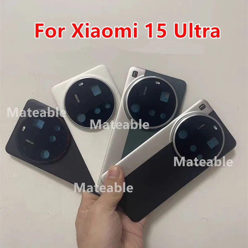 15Ultra Mi15U Battery Back Cover For Xiaomi 15 Ultra Mi Rear Housing Case Replace Phone Repair Spare Parts + Camera Lens