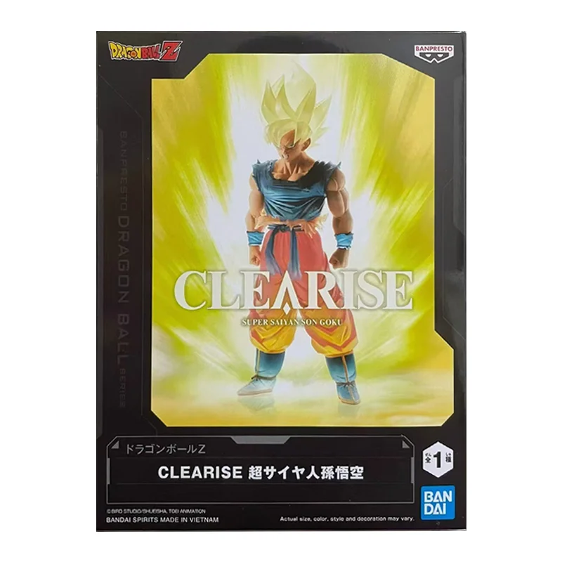 Bandai Banpresto Dragon Ball Z Clearise Super Saiyan Son Goku 17Cm Original Anime Figure Model Children's Toy Gift Collection