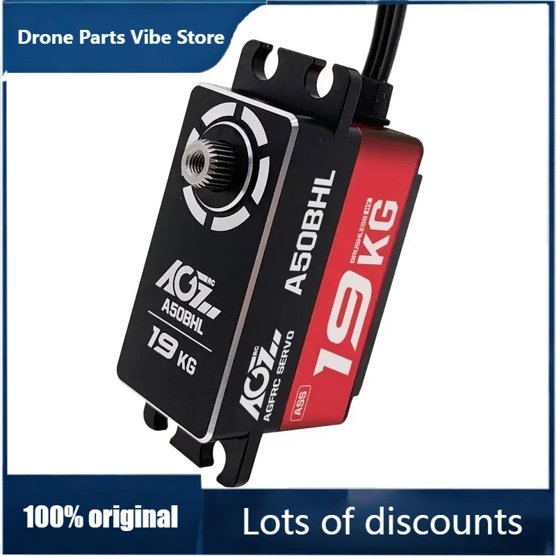 

FyOriginal AGFRC A50BHL Metal Programmable 19KG Profile High Speed Brushless Steering Servo for climbing car on roff road truck