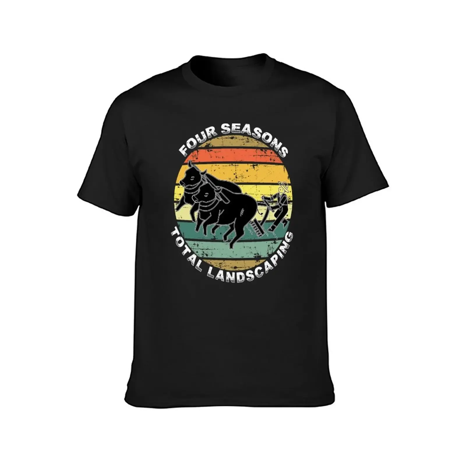 Four Seasons Total Landscaping - farming - Full Range of Services Essential farmer vintage retro T-Shirt anime men clothings