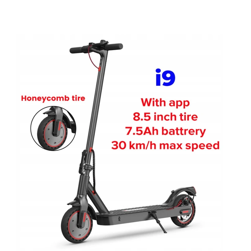 Electric Scooter iScooter i9 Brand New 8.5 Inch Pneumatic Tire 350W 30 KM/H Adult Electric Scooter with APP 3 Speed ​​Foldable