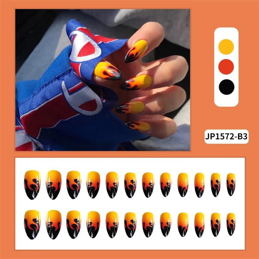 24 unids/set gorra de leche de melocotón blanca gradiente corazón de amor prensa en Nail Art diseño francés usando uñas postizas cobertura completa uñas postizas