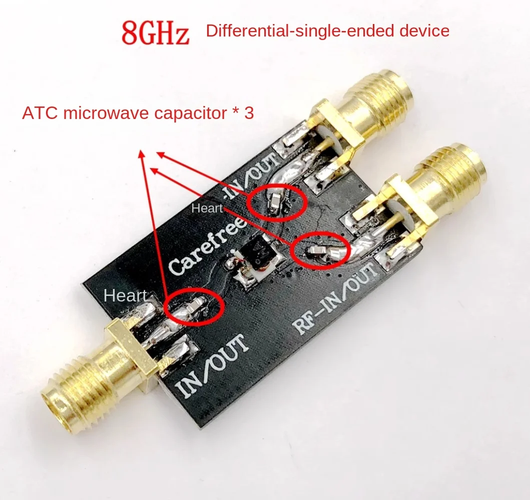 100KHZ-8GHZ ADF4350 ADF4355 Differential RF Single-Port Converter Balun 1:1 6GHZ FOR HAM Radio Amplifier