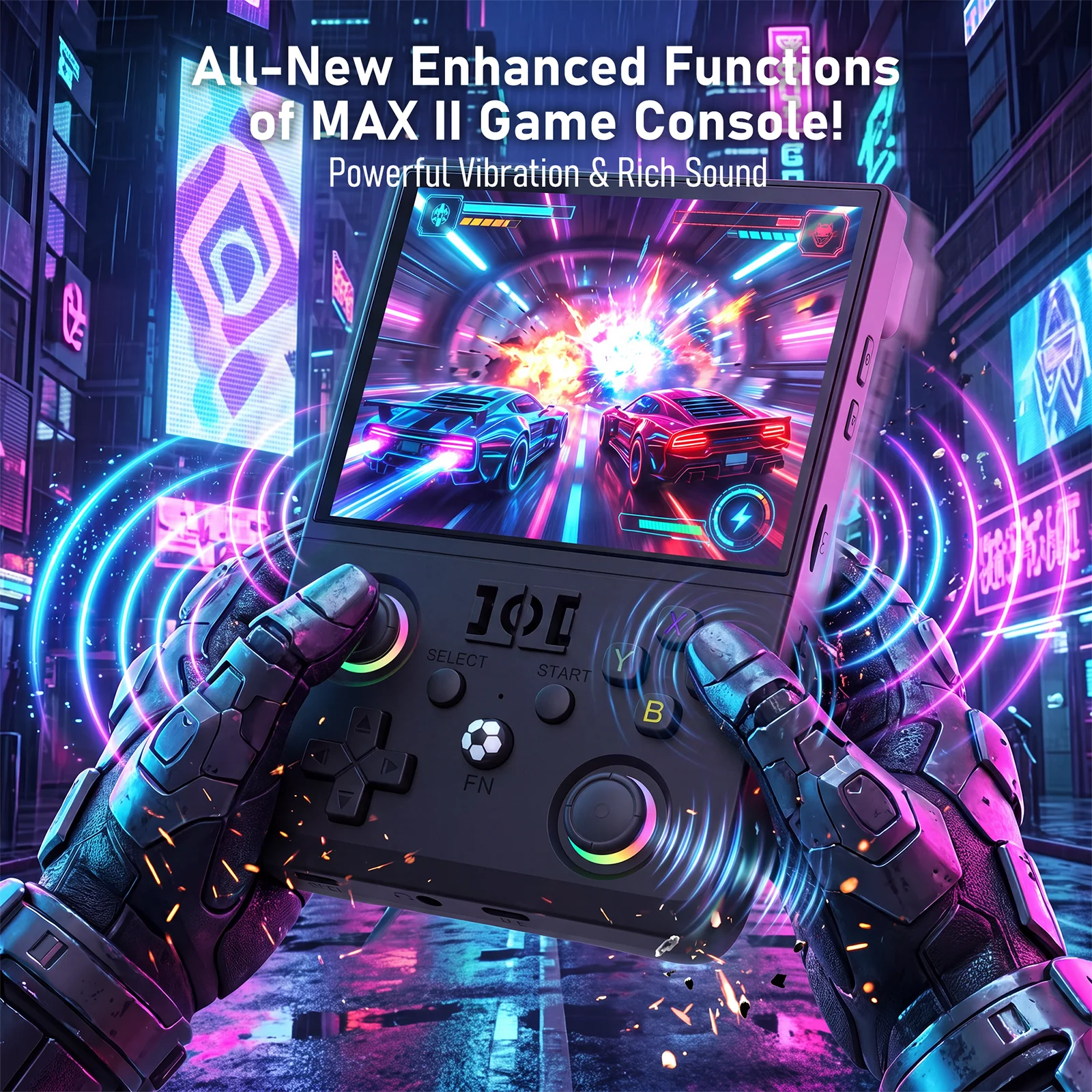MAX2 Retro Handheld-Videospielkonsole Linux-System 4,5" IPS 1024*768 Bildschirm 4000mAh 128GB 22000 Spiele Tragbare Taschen-Videospielkonsole