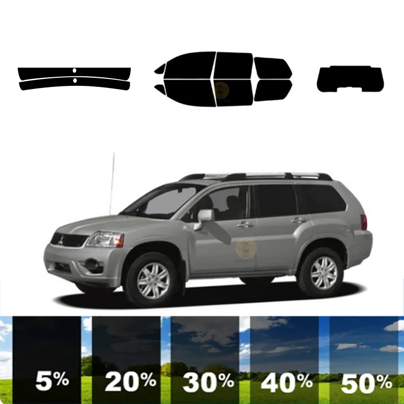 precut Removable Window Tint Film For Car 100% UVR 5%-35%VLT Heat Insulation Carbon ﻿For MITSUBISHI ENDEAVOR 4 DR SUV 2004-2011