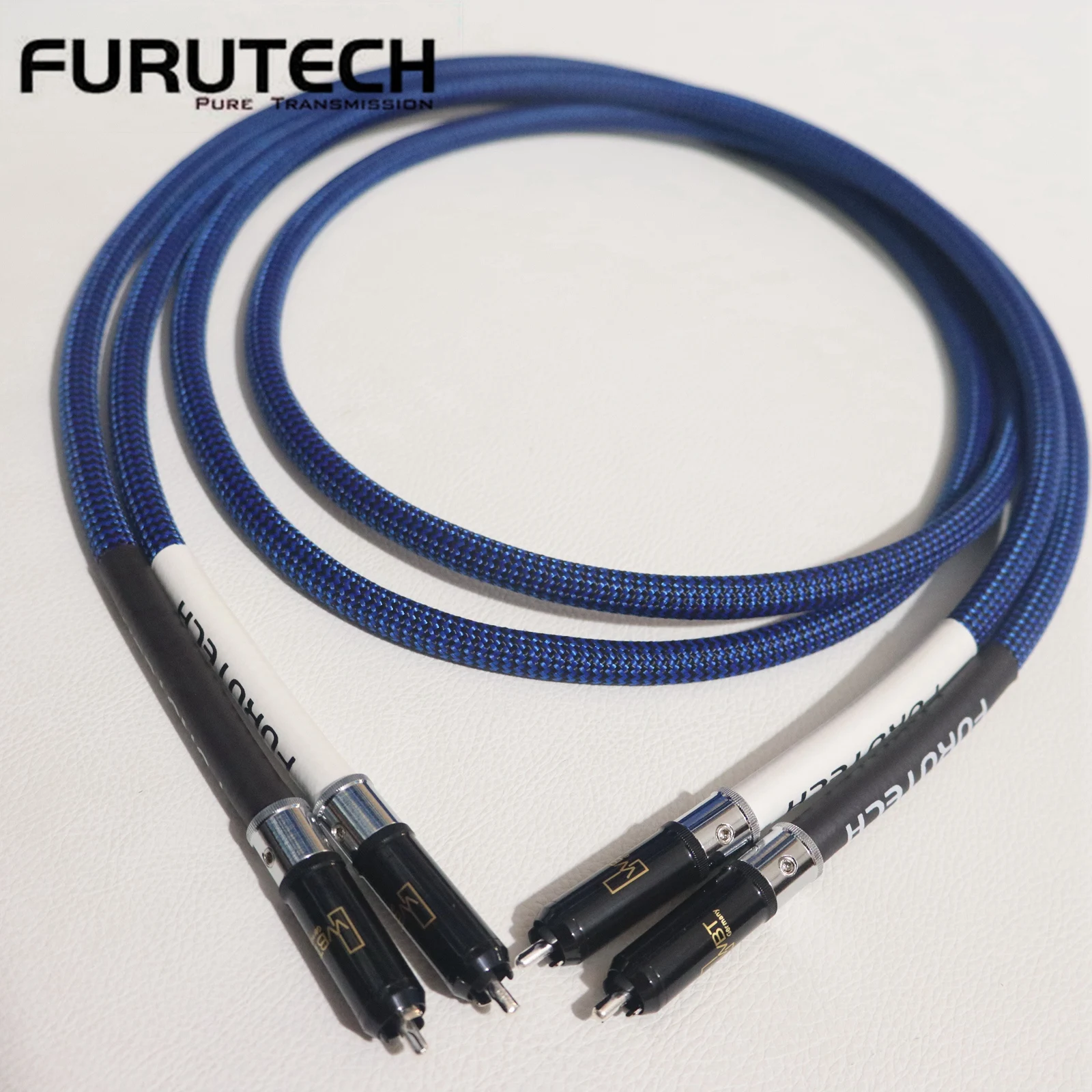 New 1 pair FURUTECH DAS-4.1 Top-of-the-line RCA cable Alpha OCC conductor HiFi RCA upgrade line with Silver WBT 0152Ag rca plug