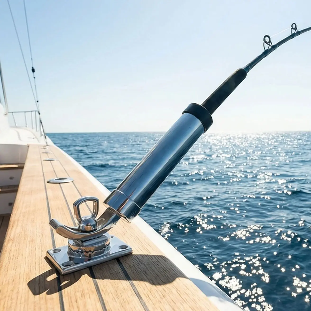 

Boat Fishing Rod Holder 360 degree, 316 Stainless Steel, Clamp-on, Marine Yacht Rod Pod, Fishing Tool, High Quality,