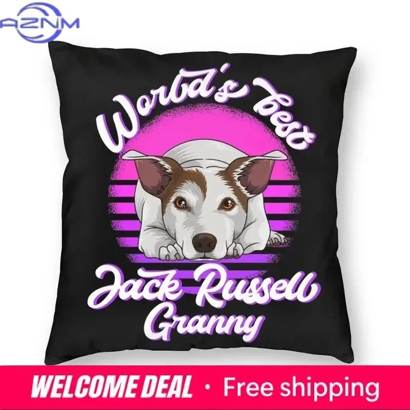 Jack Russell Terrier Nordic Pillowcase Living Room Decoration Dog Portrait Couple Sofa Cushion Cover Home Decorative Pillowcase